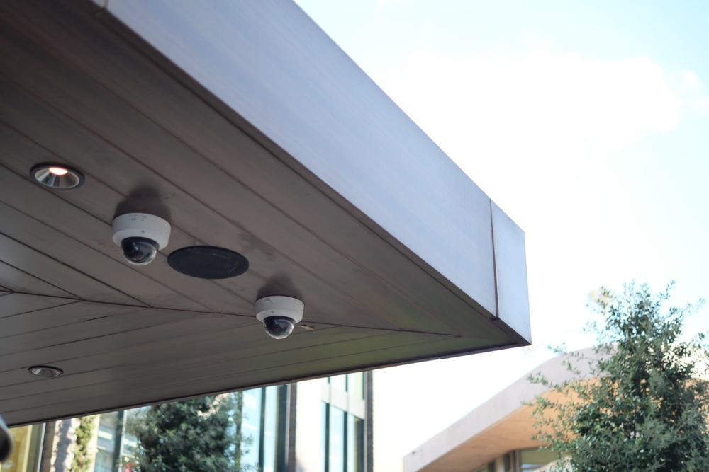 Exterior security camera installed on a Mississauga home